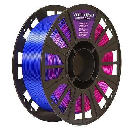 Filamento Voolt PLA Duo Color Ametista E Azul Safira  1Kg