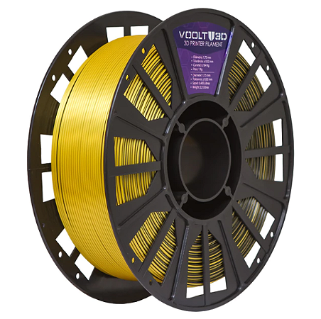 Filamento Voolt PLA Duo Color Shadow Dourado e Preto V-Silk - 1kg