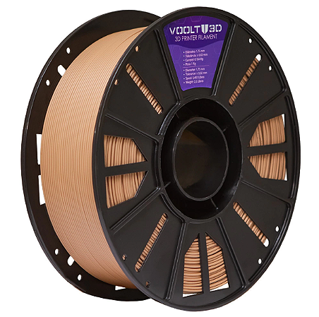 Filamento Voolt PLA Marrom Cappuccino Solido 1kg