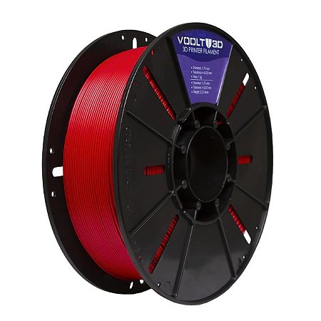 Filamento Voolt Pla Vermelho Velvet 1kg