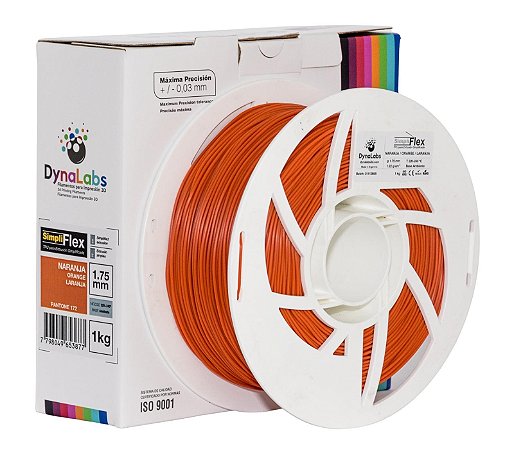 Filamento Simpliflex DynaLabs 1.75mm 1Kg Laranja