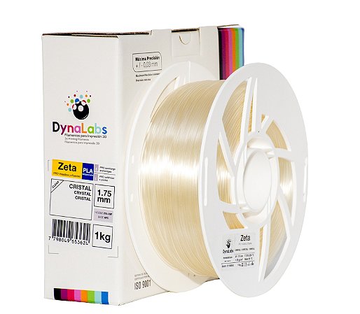 Filamento PLA Zeta DynaLabs 1.75mm 1Kg Cristal