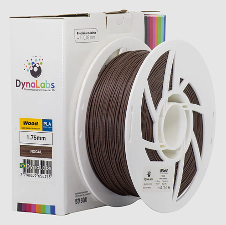 Filamento PLA WOOD DynaLabs 1.75mm 1Kg Nogal