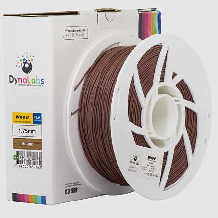 Filamento PLA WOOD DynaLabs 1.75mm 1Kg Mogno