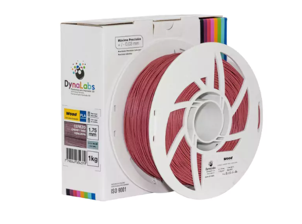 Filamento PLA WOOD DynaLabs 1.75mm 1Kg Cerejeira