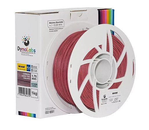 Filamento PLA WOOD DynaLabs 1.75mm 1Kg Cerejeira