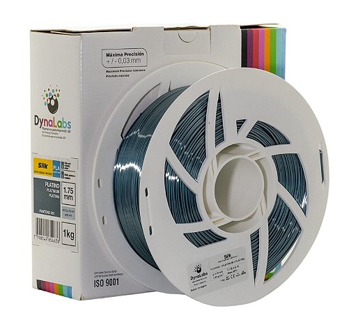 Filamento PLA SILK DynaLabs 1.75mm 1Kg Platino