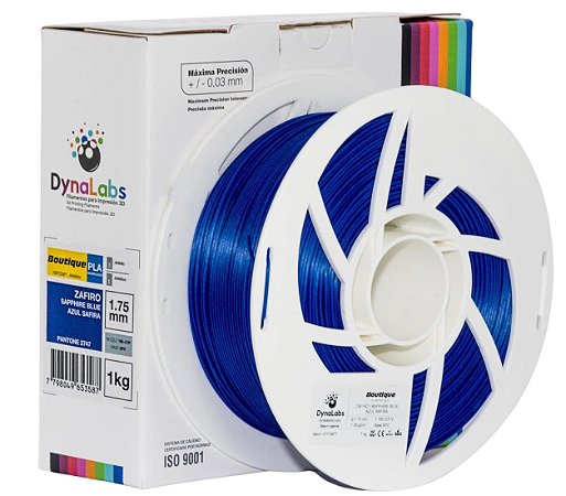 Filamento PLA Boutique DynaLabs 1.75mm 1Kg Azul Safira