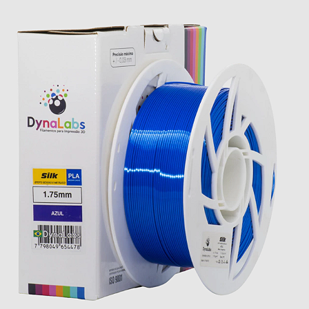Filamento PLA SILK DynaLabs 1.75mm 1Kg Azul