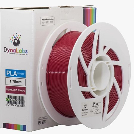 Filamento PLA Vermelho Bordô DynaLabs 1.75mm 1Kg