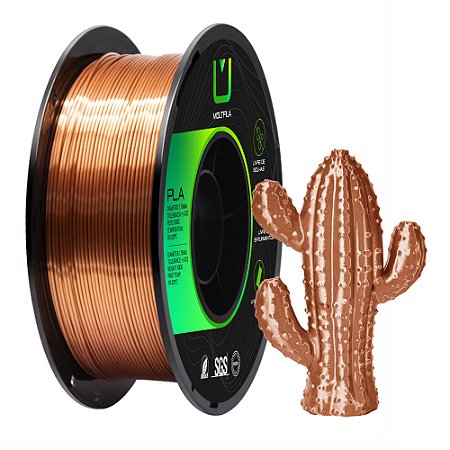 Filamento PLA Silk Multfila 1.75mm 1KG Cobre
