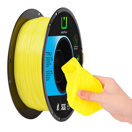 Filamento TPU Multfila 1.75mm 1KG Amarelo Translúcido