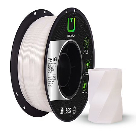Filamento PETG Multfila 1.75mm 1KG Branco Perolado