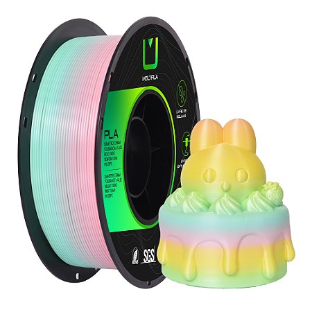 Filamento PLA Silk Multfila Rainbow Fada 1.75mm 1kg
