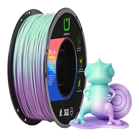 Filamento PLA Multfila Termo Roxo e Verde 1.75mm 1kg