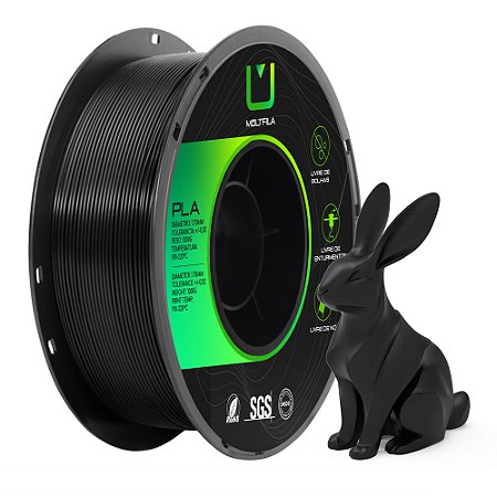 Filamento PLA Multfila Preto 1.75mm 1kg