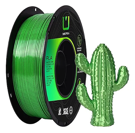 Filamento PLA Silk Multfila 1.75mm 1KG Verde