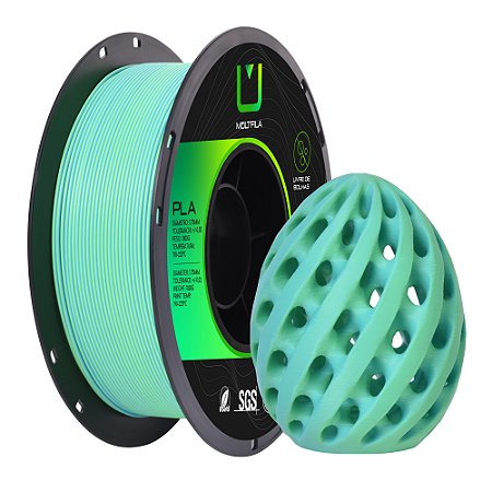 Filamento PLA Matte Dual Multfila 1.75mm 1KG Azul e Verde