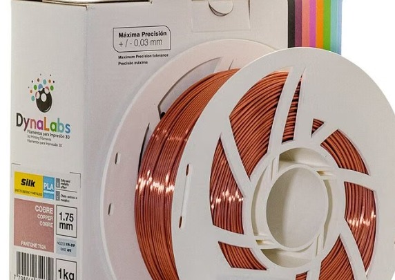 Filamento PLA SILK DynaLabs 1.75mm 1Kg Cobre
