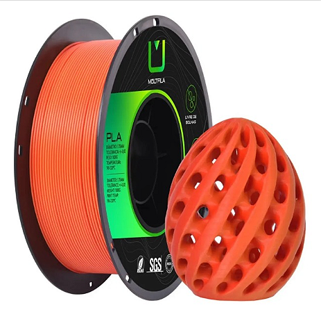 Filamento PLA Matte Dual Multfila 1.75mm 1KG Vermelho e Laranja