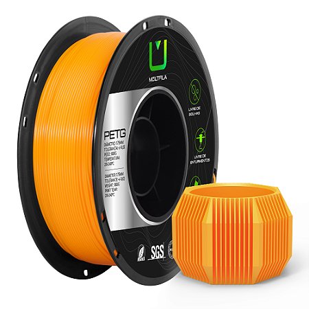 Filamento PETG Multfila 1.75mm 1KG Laranja