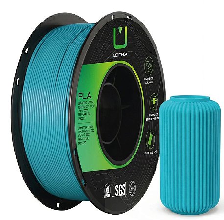 Filamento PLA Matte Multfila 1.75mm 1KG Azul Capri
