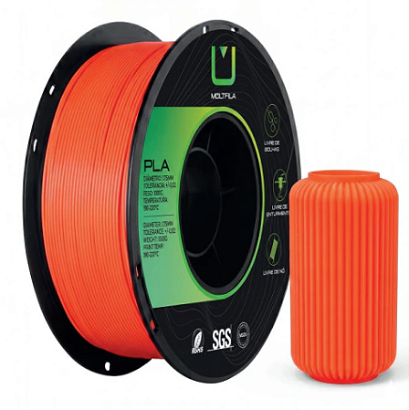 Filamento PLA Matte Multfila 1.75mm 1KG Laranja Melon