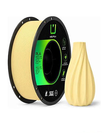 Filamento PLA Matte Multfila 1.75mm 1KG Amarelo Creme