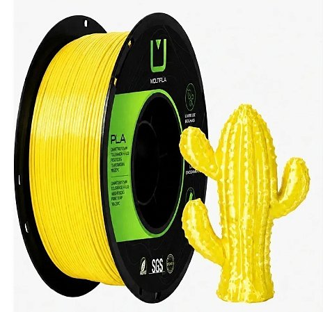 Filamento PLA Silk Multfila 1.75mm 1KG Amarelo