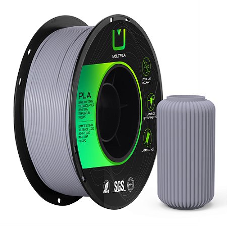 Filamento PLA Multfila 1.75mm 1KG Cinza