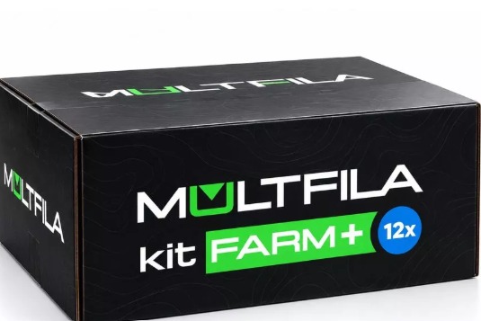Kit Farm 12kg Filamento PLA Multfila 1,75mm 12 Rolos de 1kg Branco