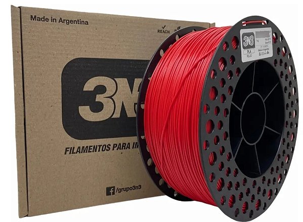 Filamento PLA SILK 3N3 3NSilk 1.75mm 1Kg Vermelho