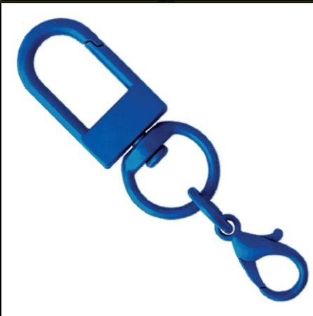 Kit 50 Chaveiros Gancho Duplo Azul Escuro Multfila