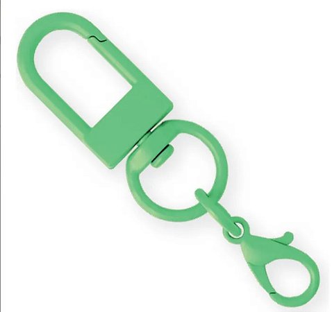 Kit 50 Chaveiros Gancho Duplo Verde Multfila