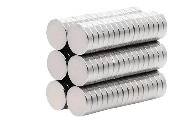 Kit 100 Ímãs de Neodímio 8x3mm