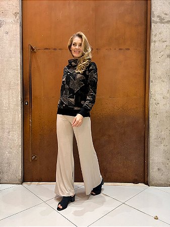 CALÇA PANTALONA BÁSICA ELÁSTICO