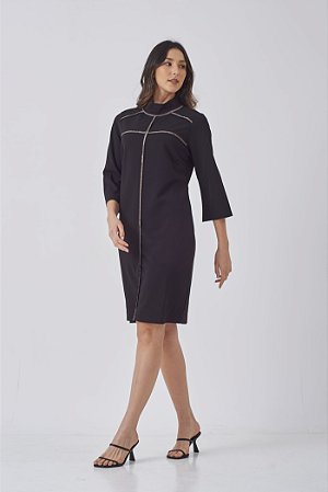 VESTIDO CREPE VIVOS RETILINEA