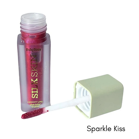Gloss labial dream lips Silk Skin Cor Sparkle Kiss- Ruby Rose
