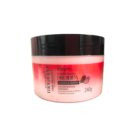 Esfoliante corporal de morango com chantily - Poran