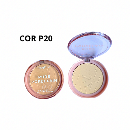 Pó compacto cor P20 Pure Porcelain - Ruby Rose Linha Rosa