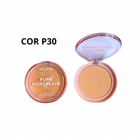 Pó compacto cor P30 Pure Porcelain - Ruby Rose Linha Rosa