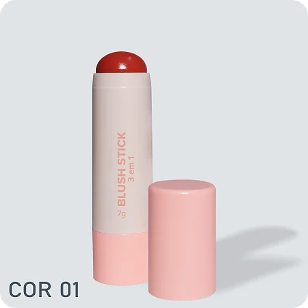 Blush em stick 3 em 1 cor 01 - Miss Lary