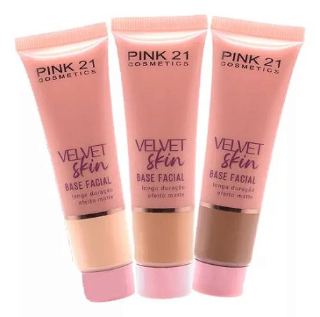 BASE FACIAL VELVET SKIN - Escuro - PINK 21