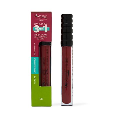 GLOSS LIP VOLUMOSO 3 EM 1 COR 306 - MAX LOVE