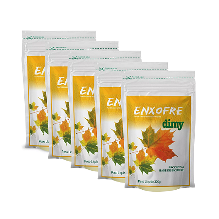 Kit 5 Fertilizante Mineral Enxofre Dimy - 300g