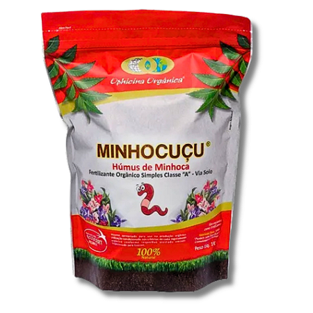 Húmus De Minhoca Minhocuçu Ophicina Orgânica 1kg Adubo Orgânico Para Plantas