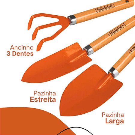 Conjunto Tramontina Jardinagem 3 Peças