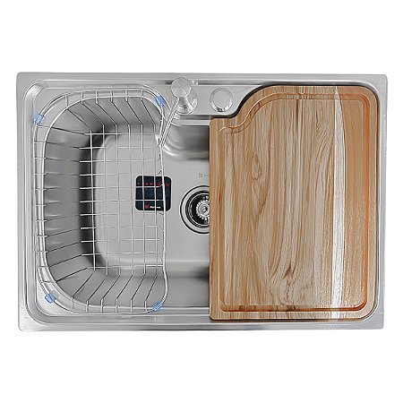 Cuba Gourmet Completa 600x420x210  Aço Inox 304 C/Tabua