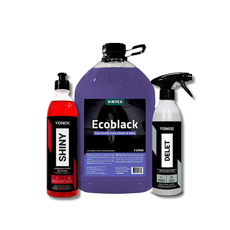 Kit 3 em 1 - Ecoblack 5L + Delet 500ml + Shiny 500ml