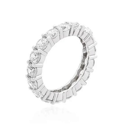 ALIANÇA INTEIRA PONTO DE LUZ 4MM PRATA